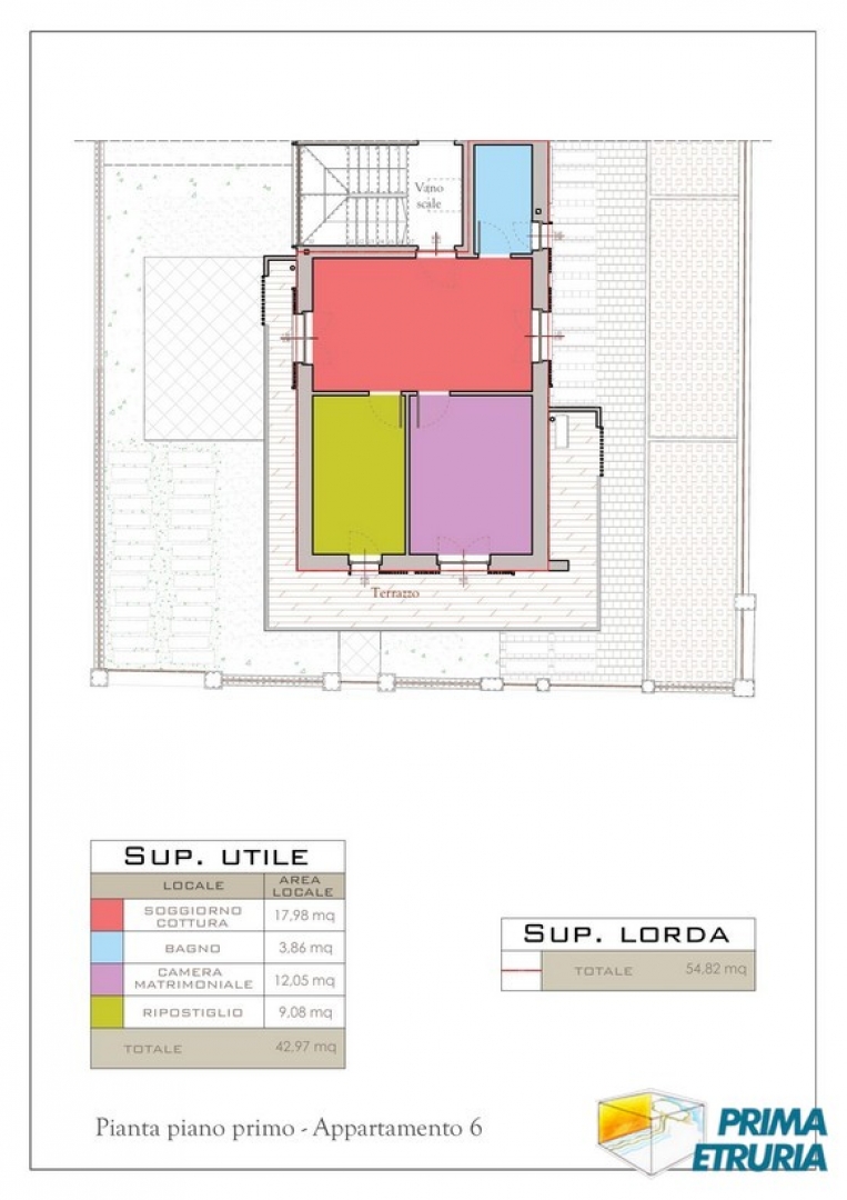 Appartamento al secondo piano con terrazzo in elegante nuova costruzione - Zona Centro -